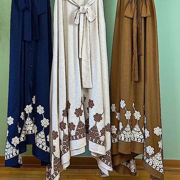 Embroidered Cotton Maxi Dress - Picture 3 of 3